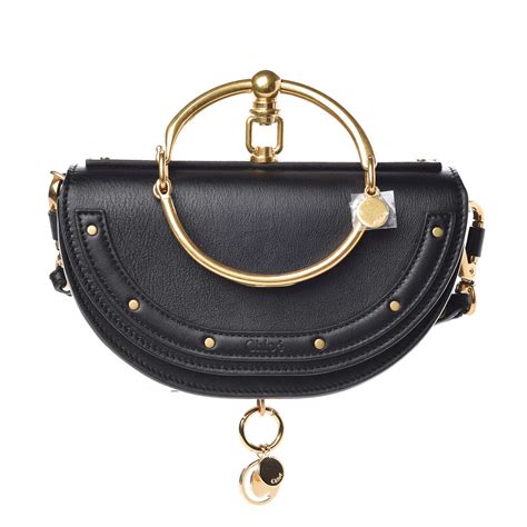 chloe nile black|chloe small Nile bracelet bag.